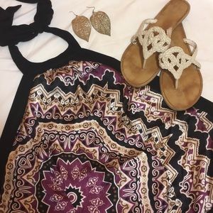 🔥🔥 Black and purple backless halter top